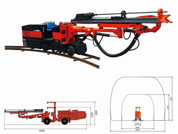 YZ10-1BDG轨轮式单臂掘进钻车